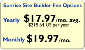 Sunrise Site Builder Options